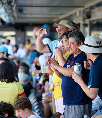 UEFA EURO 2028™ Official Hospitality guests watching the match