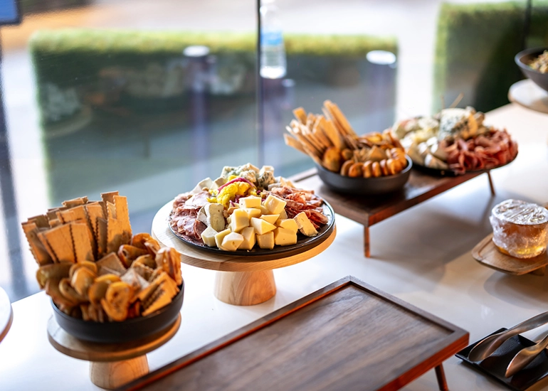 Welcome drinks served at Prestige