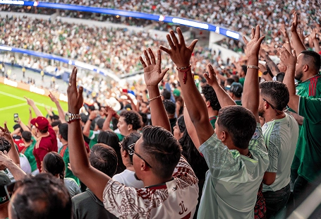 Fans at the stands
