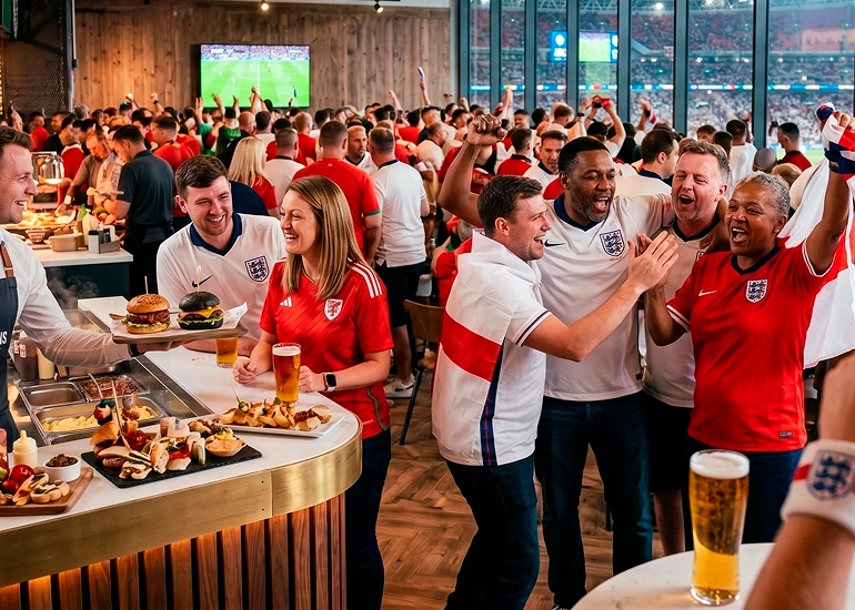 England fans in Supporters Club