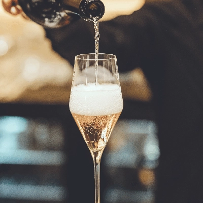 Champagne at the Official Hospitality lounge